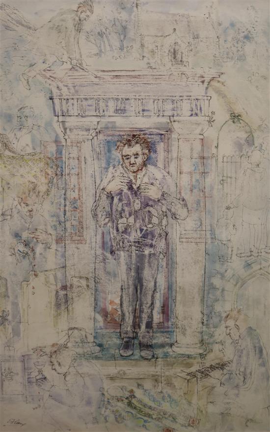 Elizabeth Cramp (1929-) The Churches Treasures 57 x 37cm